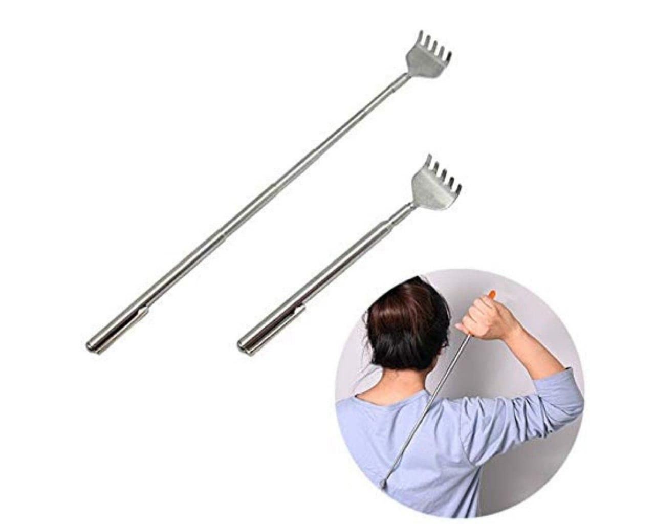 Manual Massage Scratcher Stainless Steel Extendable Telescopic Back for Body Acupressure