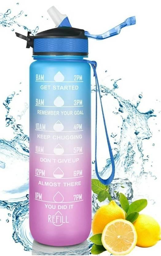 Unbreakable Water Bottle with Motivational Time Marker